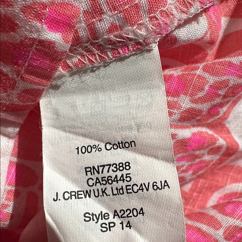J. Crew Pink Embroidered Floral Blouse